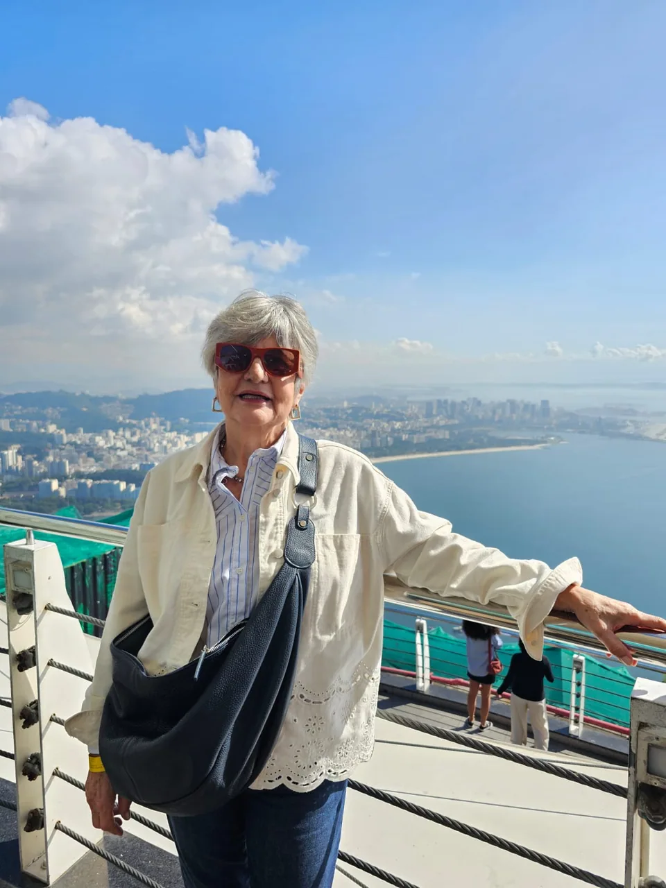 María Inés Luna durante un viaje en Río de Janeiro